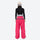 Waterproof snow jacket and pants set - women's rose pink pants with black base layer, for cold-weather winter sports