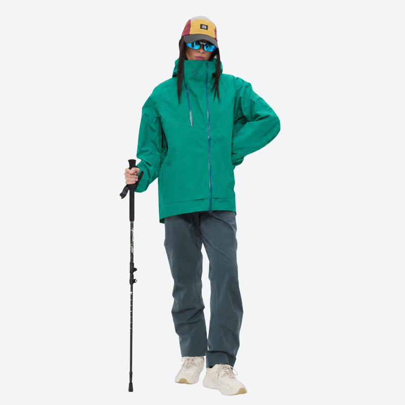 Women's hardshell snowboard jacket with taped seams - teal hardshell jacket, for skiing and snowboarding