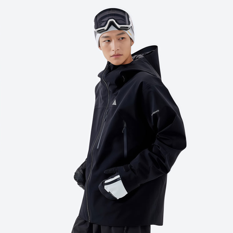 Women's waterproof 3L insulated snow jacket - black insulated jacket, for resort and backcountry days
