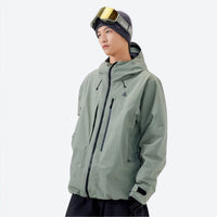 
                  
                    Men's adjustable insulated snowboard jacket - sage green insulated jacket, for cold-weather winter sports
                  
                