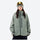 Women's waterproof 3L insulated snow jacket - sage green insulated jacket, on-model front view, for powder and piste riding