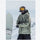 Men's waterproof 3L insulated snow jacket - sage green insulated jacket, for skiing and snowboarding