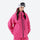 Women's breathable 3-layer padded ski jacket - pink insulated jacket, for powder and piste riding