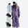 Women's waterproof 3L insulated snow jacket - purple jacket with purple pants, for cold-weather winter sports