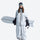 Women's waterproof 3L insulated snow jacket - white jacket with white pants, for cold-weather winter sports