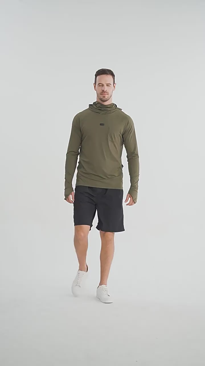 ChillCarve Men's UPF50+ Solar Surf Rashguard & Shorts Series