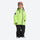 Kids waterproof 2L snow jacket and pants set - neon green kids jacket with black pants, for cold-weather winter sports