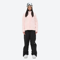 
                  
                    Soft warm fleece liner jacket for cold days - pink fleece liner jacket on women, for hiking and trail walking
                  
                