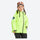 Kids breathable 2-layer ski suit - neon green kids jacket, on-model front view, for cold-weather winter sports