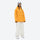 Women's waterproof 3L snow jacket and pants - mustard yellow anorak jacket with white pants, for cold-weather winter sports