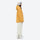 Breathable ski jacket with quilted lining - mustard yellow jacket with white pants, for skiing and snowboarding