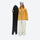 Unisex waterproof 3L snow jacket and pants series - mustard yellow jacket with white pants, for cold-weather winter sports
