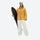 Unisex 3-layer snowboard jacket and pants - mustard yellow jacket with white pants, for powder and piste riding