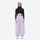 Women's 2-layer snowboard jacket and bibs - lavender bib pants with black top, for powder days and winter commute