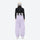 Women's waterproof 2L snow jacket and bib pants series - lavender bib pants with black top, on-model back view