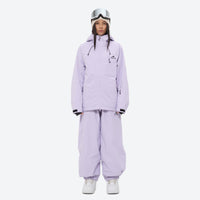 
                  
                    Women's quilted lining ski jacket with suspender bibs - lavender jacket with lavender bib pants
                  
                