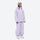 Women's waterproof 2L snow jacket and bib pants series - lavender jacket with lavender bib pants, for resort and street wear