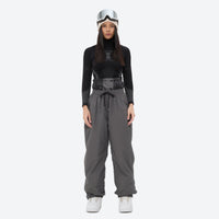 
                  
                    Unisex waterproof 2L snow jacket and pants series - gray snow pants with black top, for skiing and snowboarding
                  
                