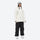 Breathable ski jacket with taped line details - white jacket with black pants, for cold-weather winter sports