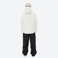 
                  
                    Unisex waterproof 2L snow jacket and pants series - white jacket with black pants, for resort and street wear
                  
                