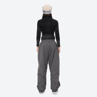 
                  
                    Unisex 2-layer snowboard jacket and pants - gray snow pants with black top, for cold-weather winter sports
                  
                
