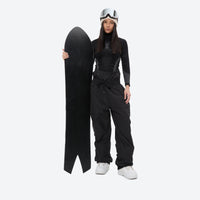 
                  
                    Unisex waterproof 2L snow jacket and pants series - black snow pants with black top, for cold-weather winter sports
                  
                