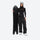 Unisex waterproof 2L snow jacket and pants series - black snow pants with black top, for cold-weather winter sports