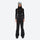 Women's breathable striped ski jacket with bibs - black bib pants with black top, for skiing and snowboarding
