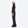 Women's breathable striped ski jacket with bibs - black bib pants with black top, for cold-weather winter sports