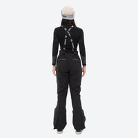 
                  
                    Women's 3-layer snowboard jacket and bib pants - black bib pants with black top, for skiing and snowboarding
                  
                