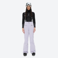 
                  
                    Women's 3-layer breathable ski suit - lavender snow pants, on-model front view, for snowy mountain travel
                  
                