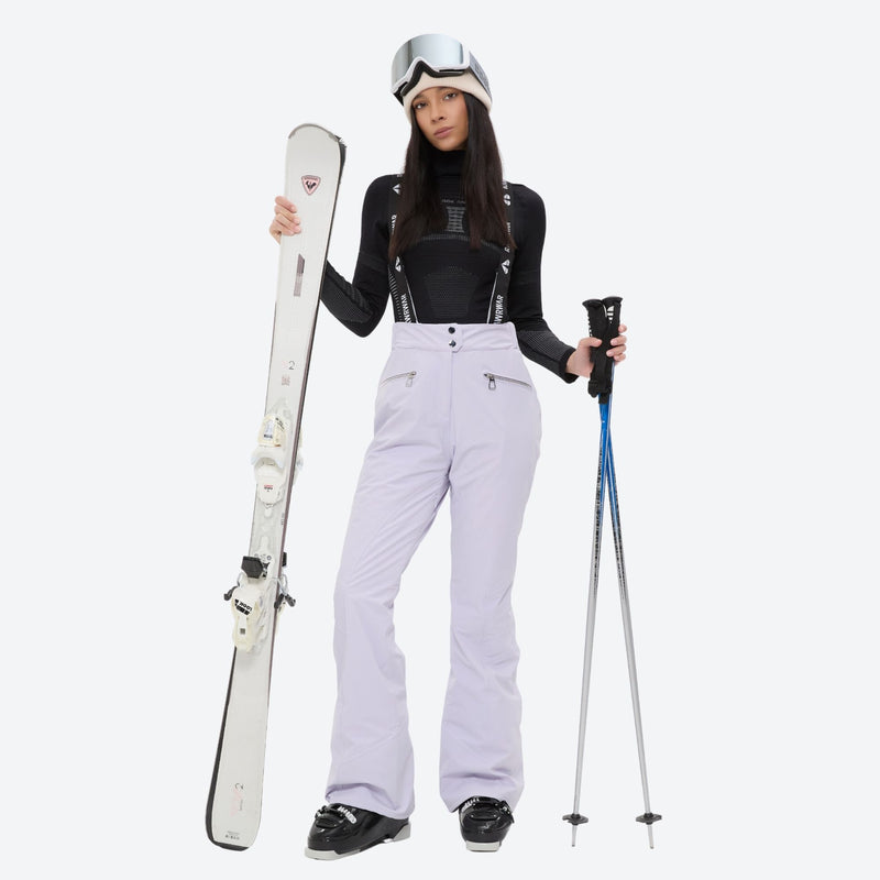 Women's waterproof 3L ski jacket and pants set - lavender snow pants, for skiing and snowboarding