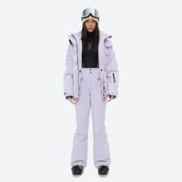 
                  
                    Women's waterproof 3L ski jacket and pants set - lavender jacket with lavender pants, for cold-weather winter sports
                  
                
