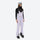Women's fur trim hood snow jacket with suspender bibs - lavender bib pants, for resort and cross-country days