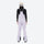 Women's waterproof 3L ski jacket and bib pants series - lavender bib pants, on-model back view, for snowy mountain travel