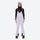 Women's fur trim hood snow jacket with suspender bibs - lavender bib pants, for cold-weather winter sports