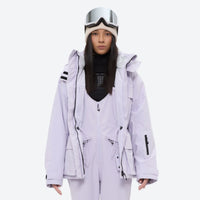 
                  
                    Women's waterproof 3L ski jacket and bib pants series - lavender, for cold-weather winter sports
                  
                
