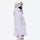 Women's 3-layer breathable ski suit set - lavender, on-model hood side view, for skiing and snowboarding