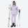 Women's 3-layer breathable ski suit set - lavender jacket with lavender bib pants, for resort and cross-country days