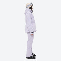 
                  
                    Women's 3-layer breathable ski suit set - lavender jacket with lavender bib pants, for skiing and snowboarding
                  
                