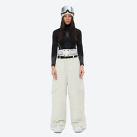 
                  
                    Unisex waterproof 3L snow jacket and pants series - white snow pants with black top, for cold-weather winter sports
                  
                