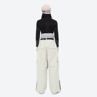 
                  
                    Breathable ski jacket with quilted lining - white snow pants with black top, for cold-weather winter sports
                  
                