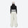 Breathable ski jacket with quilted lining - white snow pants with black top, for cold-weather winter sports