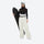 Breathable ski jacket with quilted lining - white snow pants with black top, for skiing and snowboarding