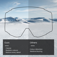 
                  
                    Kids' cylindrical ski goggles UV protection anti-fog - revo plated cylindrical lens, for snow sports weekends
                  
                