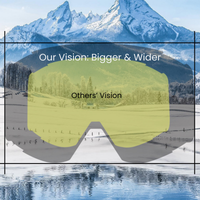 
                  
                    Aurora white cylindrical ski goggles with mirror lens - wider vision cylindrical lens, for winter mountain trips
                  
                