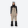 Women's waterproof 3L bib snow pants - tan bib snow pants with black top, on-model front view, for skiing and snowboarding