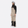 Women's breathable 3-layer suspender ski pants - tan bib snow pants with black top, for resort and backcountry days