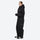 Unisex waterproof 2L one-piece snow suit - black one-piece suit, on-model side view, for powder days and winter commute