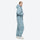 Unisex 2-layer snowboard one-piece suit - ice blue one-piece suit, on-model side view, for powder days and winter commute